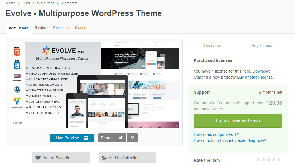 Evolve from Themeforest